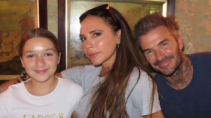 Victoria Beckham catches daughter Harper in adorable makeup mishap