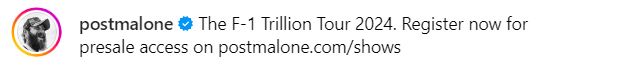 Post Malone hypes up album F-1 Trillion with tour and performances