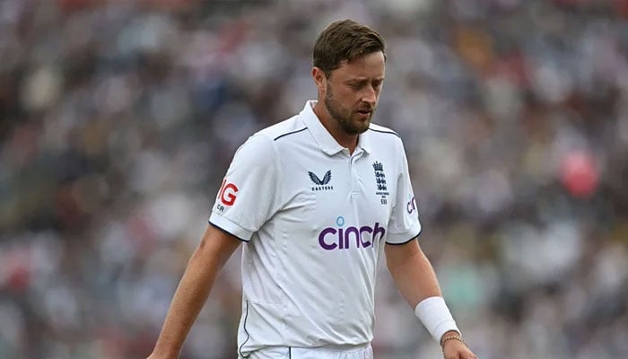 England pacer Ollie Robinson gestures during a match. — AFP/File