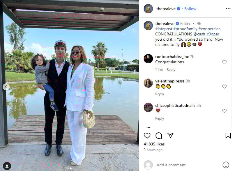 Eve Jeffers marks stepsons graduation with sweet photo