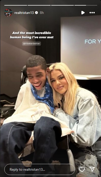Tristan Thompson drools over ex Khloe Kardashian on her 40th birthday