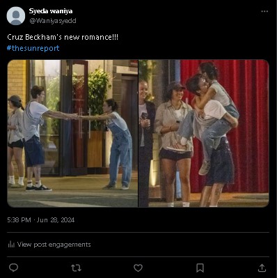 Cruz Beckham dances in the streets with new girlfriend Jackie Apostel