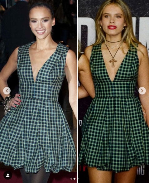 Jessica Albas daughters honor mom by rewearing her older clothes