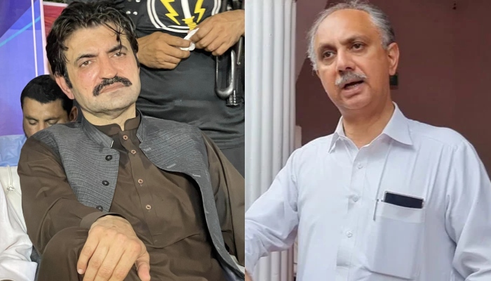 Pakistan Tehreek-e-Insaf (PTI) leaders Sher Afzal Marwat (left) and Omar Ayub. — Facebook/@Sher Afzal Khan Marwat/@Omar Ayub Khan