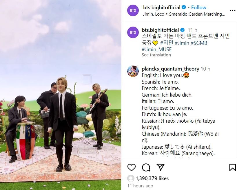 BTS Jimin hypes up song SGMB as album Muse nears release
