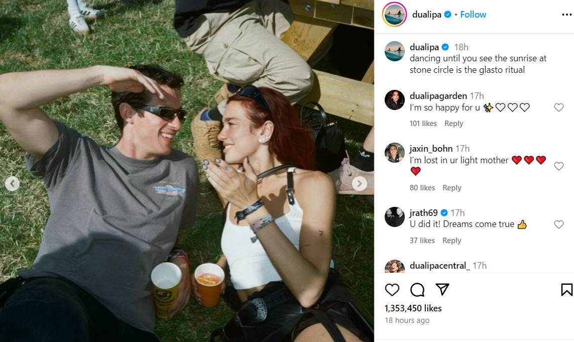 Dua Lipa hard launches relationship with Callum Turner