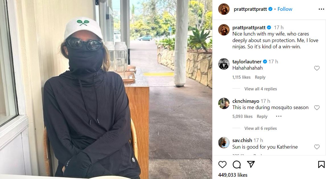 Chris Pratt gushes over ninja wife Katherine Schwarzenegger
