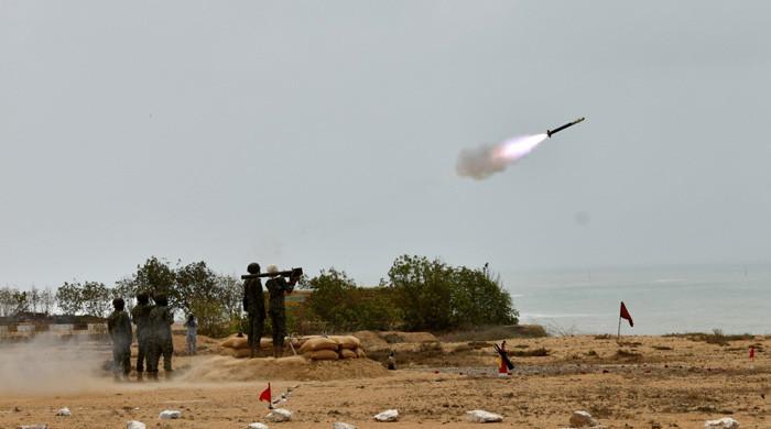 Pakistan Navy conducts live weapon firing of surface-to-air missiles