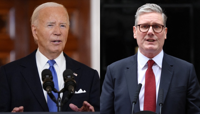 This combination of images shows US President Joe Biden (left) and British Prime Minister Keir Starmer. — Reuters/Files