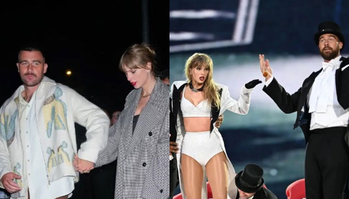 Travis Kelce hypes up Amsterdams Eras crowd as he exits with Taylor Swift