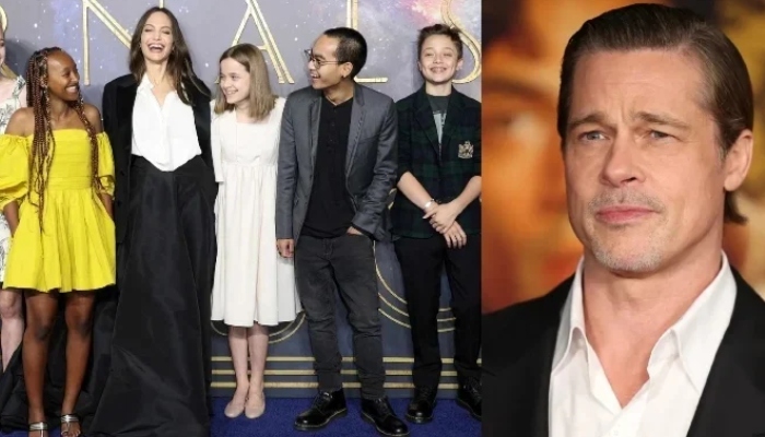 Photo: Angelina Jolie kids planning ultimate humiliation for Brad Pitt: Report