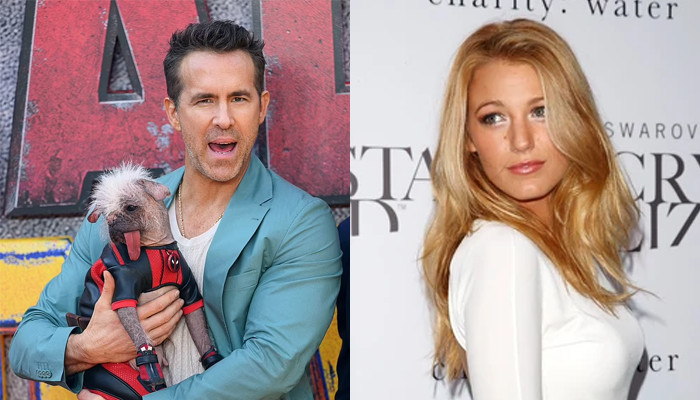 Blake lively jokes about husband Ryan Reynolds teal suit for his films event