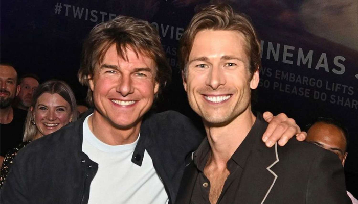 Tom Cruise watched his pal Glen Powells new movie Twisters at the European premiere