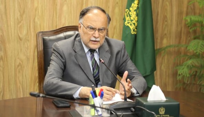 Minister for Planning, Development and Special Initiatives Ahsan Iqbal presiding a meeting in Islamabad on July 10, 2024. —Facebook/ PlanComPakistan