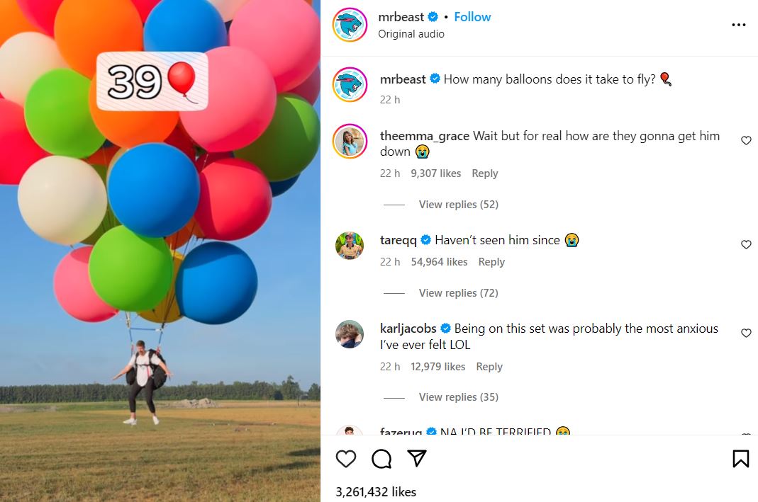 MrBeast sparks concern with Up movie inspired video