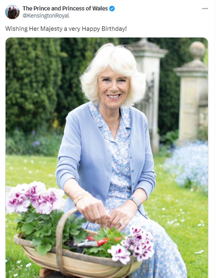 Kate Middleton, Prince William send birthday wishes to Queen Camilla