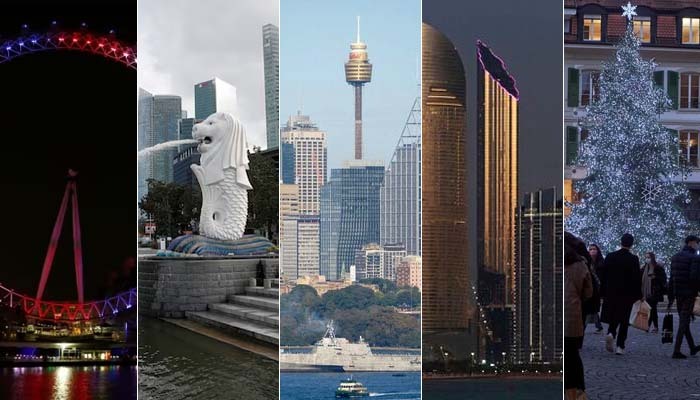 A collage of pictured from five cities ranked among the top 20 metropolises. — Reuters/File