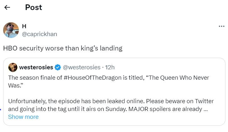 Fans react to House of the Dragon season 2 finale leaks