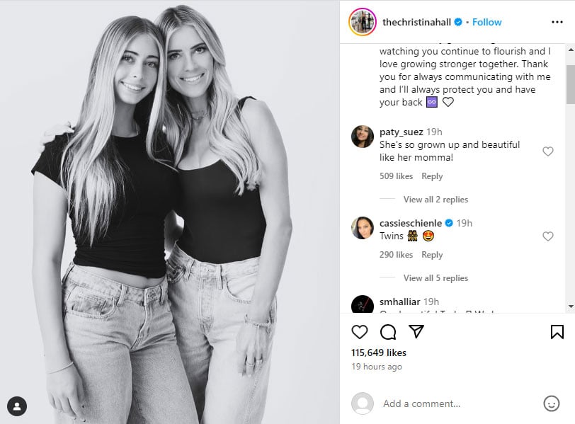 Christina Hall pens down a heartfelt note for daughter Taylor