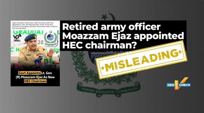 Fact-check: Retired army officer not appointed HEC chairperson; heads National Technology Council instead