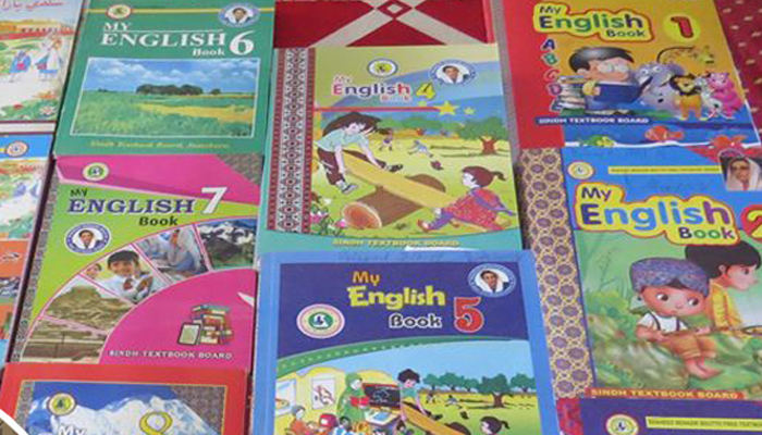 Books on display by the Sindh Textbook Board. — STBB/File