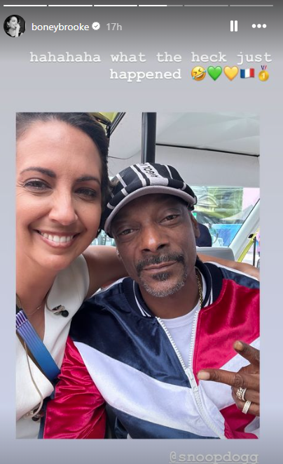 Brooke Boney shares thoughts while posing with Snoop Dogg amid Olympics