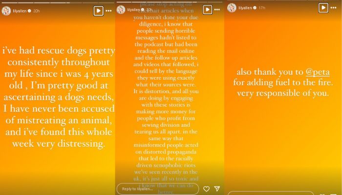 Lily Allen slammed media for omitting important context