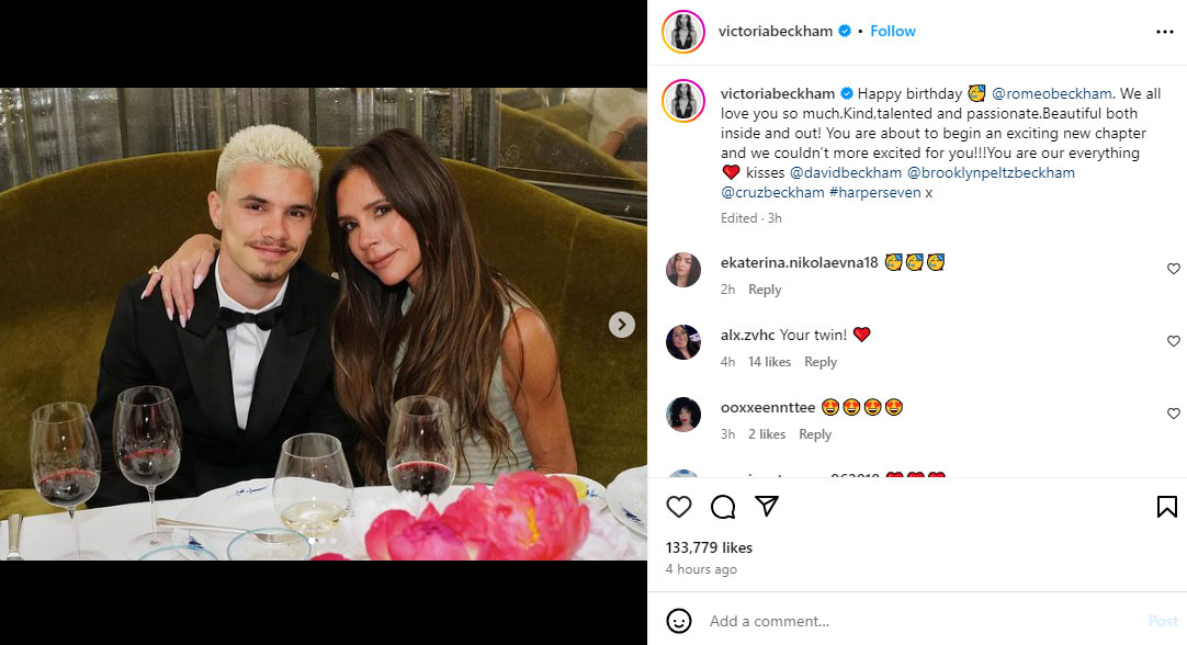 Romeo Beckham receives heartfelt wishes from parents David, Victoria