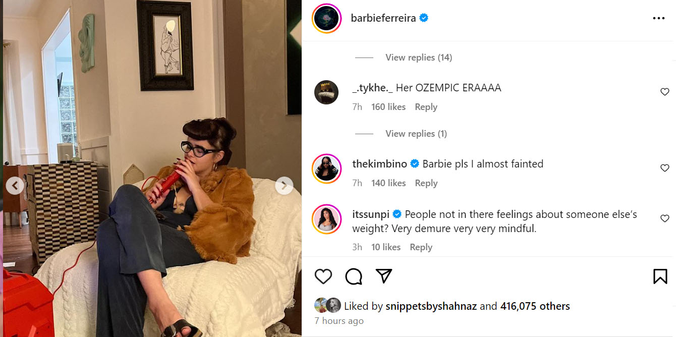 Former Euphoria star Barbie Ferreira debuted a new look last month, sparking a Ozempic consumption debate