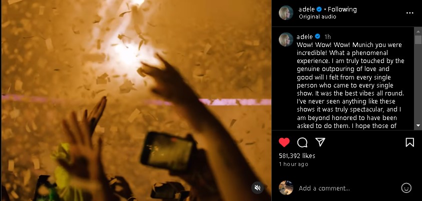 Adele gives fans a glimpse into Adele World after wrapping her Munich shows