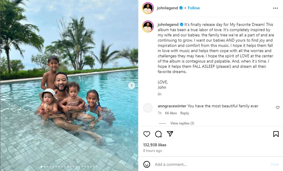 John Legend admits to being less popular among his kids