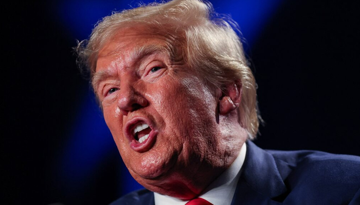 Former U.S. President and Republican candidate Donald Trump makes a keynote speech at a Republican fundraising dinner in Columbia, South Carolina, US on August 5, 2023. — Reuters