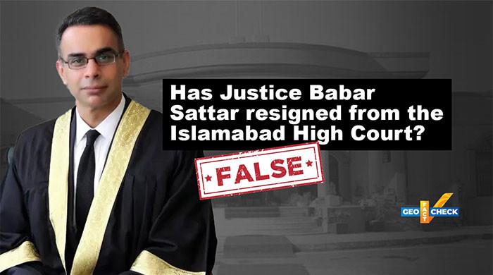 Fact-check: Viral claims about Justice Babar Sattar's resignation and US travel are false
