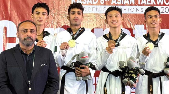Pakistan's Shahzaib Khan wins gold in Asia Open Taekwondo Championship