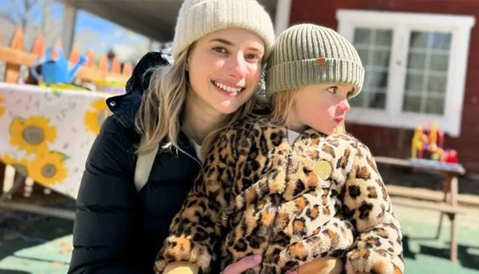 Emma Roberts, son Rhodes celebrate fall at Disneyland