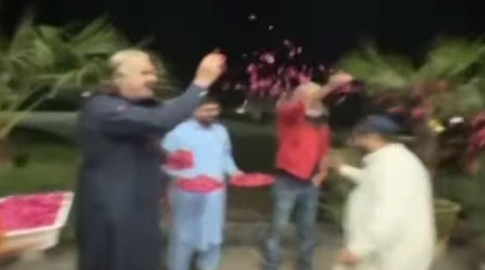 WATCH: Gandapur showers flowers on rescue personnel released from Attock jail
