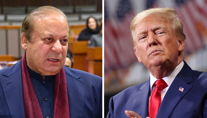 Pakistan Muslim League-Nawaz President Nawaz Sharif (Left) and United States President-elect Donald Trump. — X/@NAofPakistan/Reuters/File