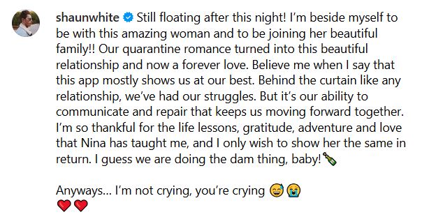 Shaun White unveils behind the curtain details of proposal to Nina Dobrev