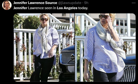 Jennifer Lawrence is expecting her second baby with husband Cooke Maroney