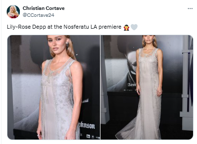 Lily-Rose Depp steps out in formals Nosferatu film promotions