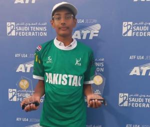 Hassan Usmani bags singles and doubles titles at ATF U14 Jeddah