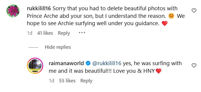 Source: raimanaworld Instagram