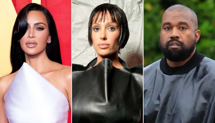 Photo: Kim Kardashian clocking everything Kanye West, Bianca Censori do: Source