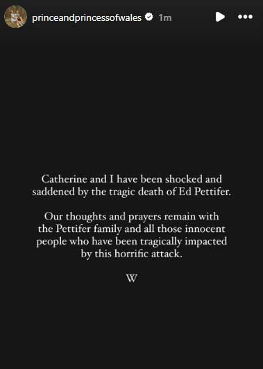 Prince William, Kate Middleton shocked by Edward Pettifers death