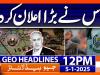 Geo News 12 PM Headline (5th January 2025)