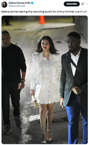 Selena Gomez makes headlines with a surprising look on Jimmy Kimmel Live!