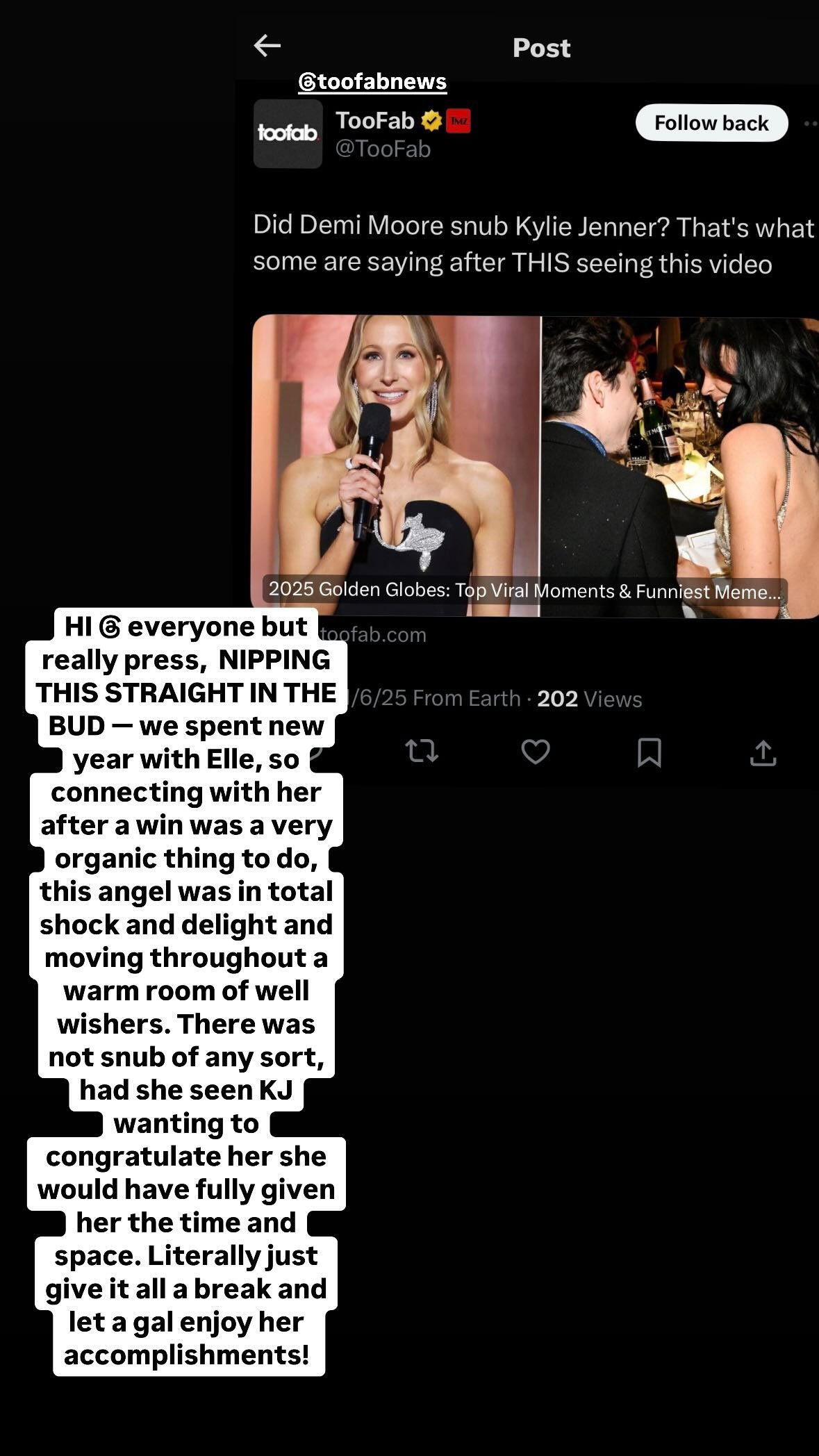 Demi Moore breaks silence after Kylie Jenner snub