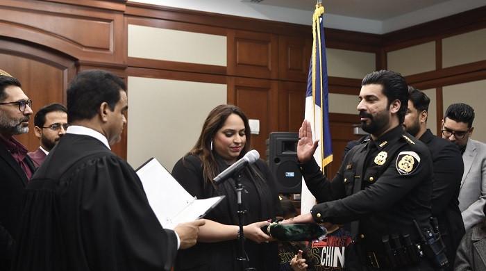 Ali Sheikhani: In first, Pakistani American takes oath as constable in Texas
