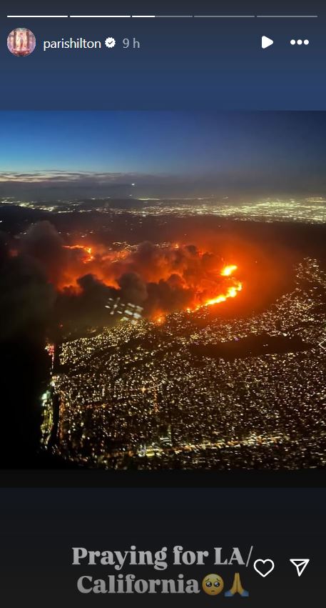 Paris Hilton, Hailey Bieber send out prayers amid LA wildfires