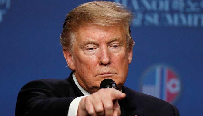 US President Donald Trump attends a news conference after his summit with North Korean leader Kim Jong Un, at the JW Marriott Hotel in Hanoi, Vietnam February 28, 2019. — Reuters
